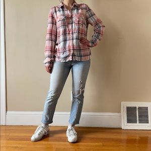 Maurices plaid lightweight flannel button-down